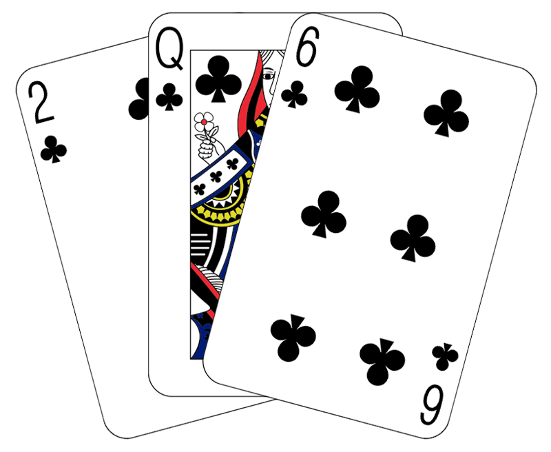 Clubs playing cards