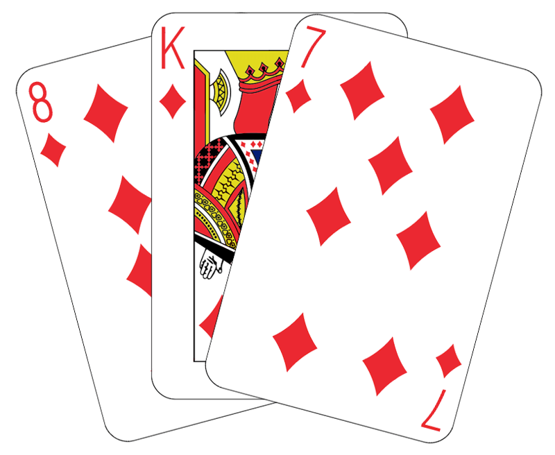 Diamonds playing cards