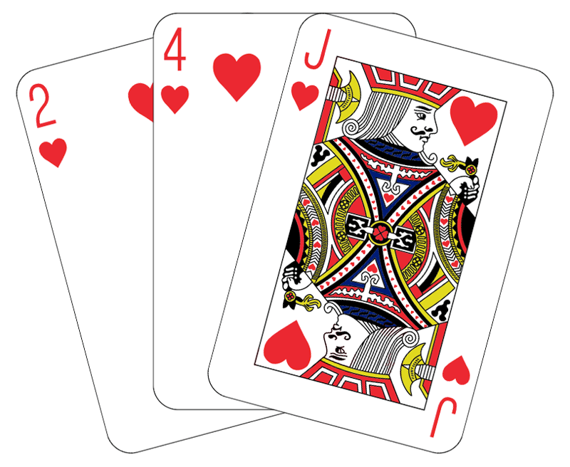 Hearts playing cards