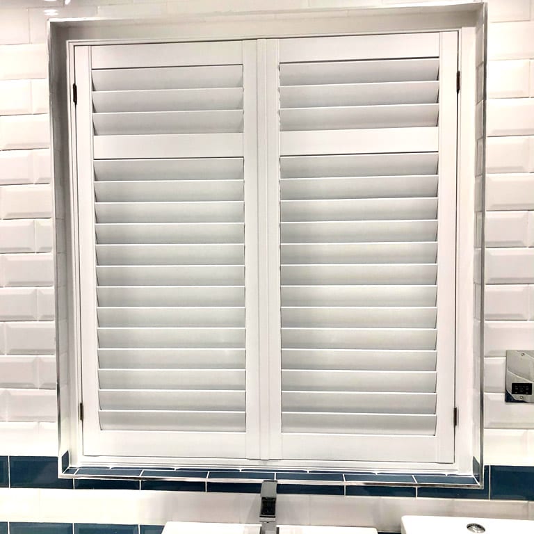 bathroom window shutters