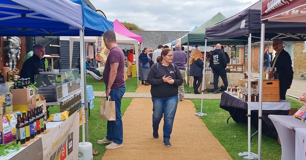 Stalls at the Farmers Market at Blake House Craft Centre