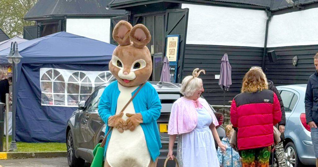 Peter Rabbit and friends at Blake House Craft Centre's Easter Fayre Event