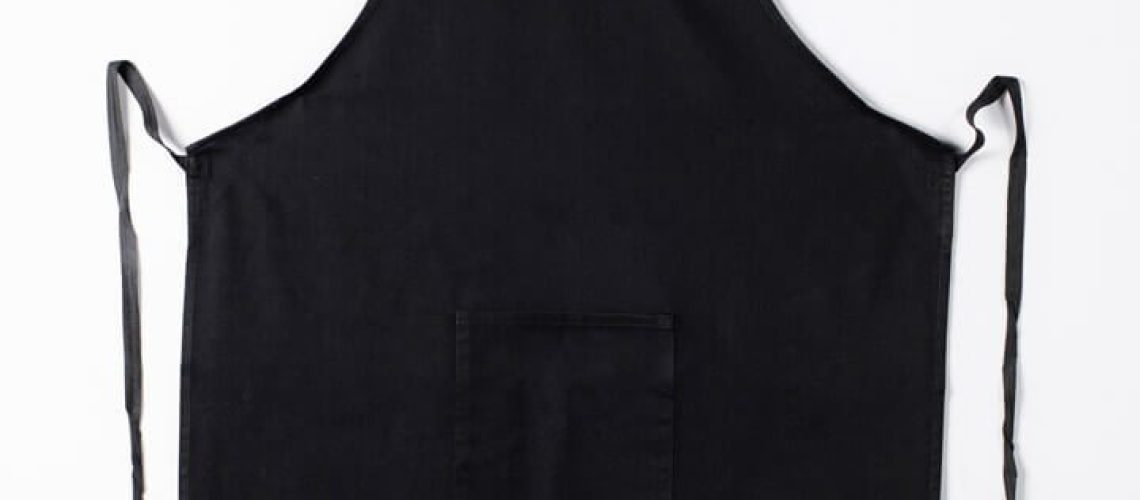 Waist Tie Bib Aprons for hire in black