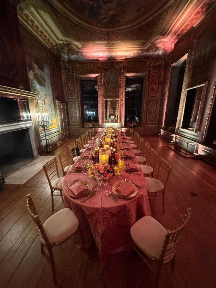 Georgian linen in heather at Hampton Court Palace