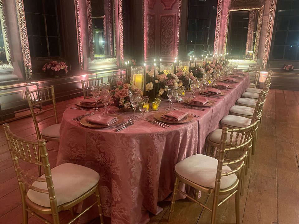 Georgian linen in heather at Hampton Court Palace