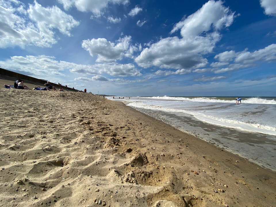 Beautiful sandy beach in hemsby